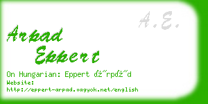 arpad eppert business card